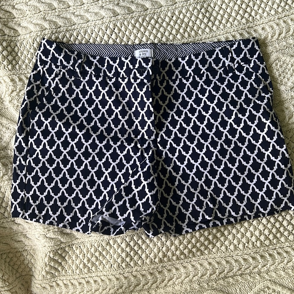 Crown and Ivy, size 12 print shorts. No tags, but never worn.